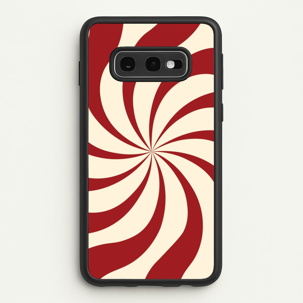 Peppermint Swirl Pattern Galaxy S10e Case