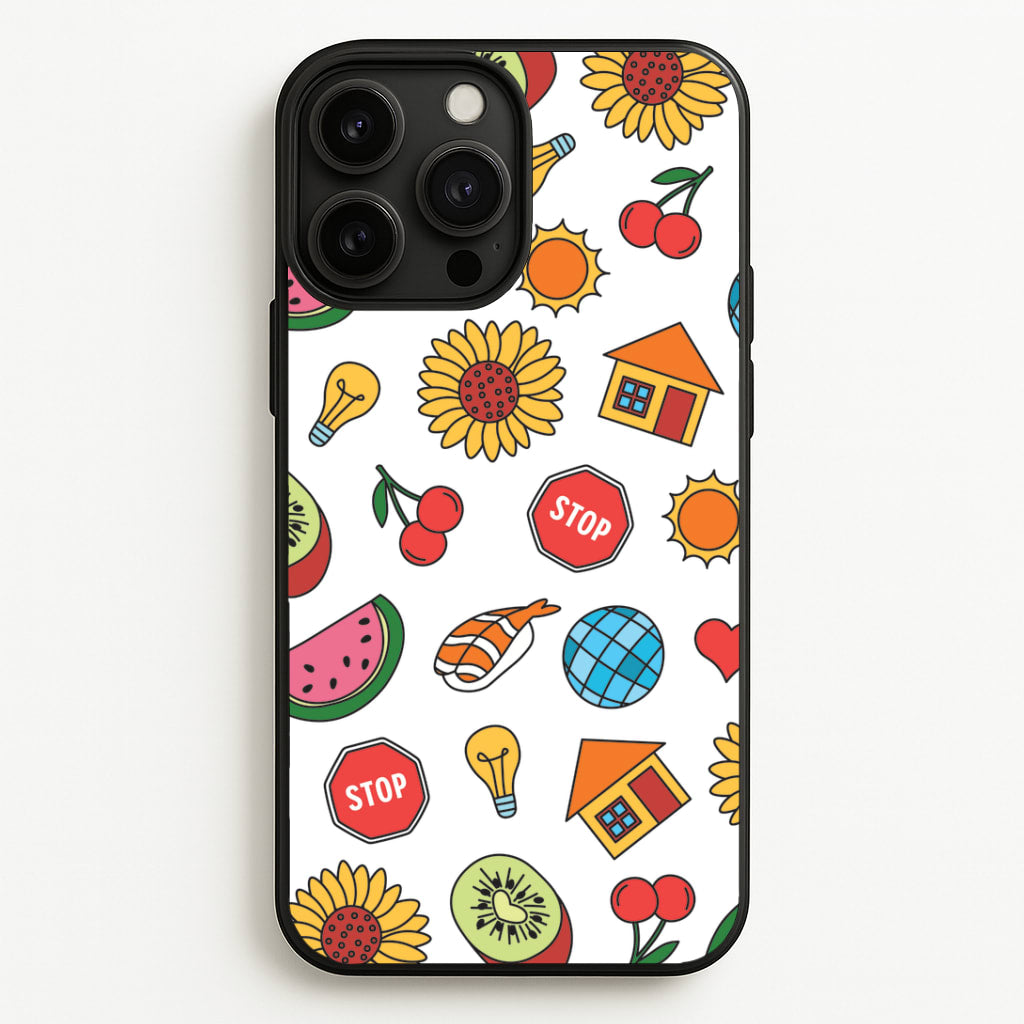 Harry Stickers Pattern iPhone 13 Pro Case