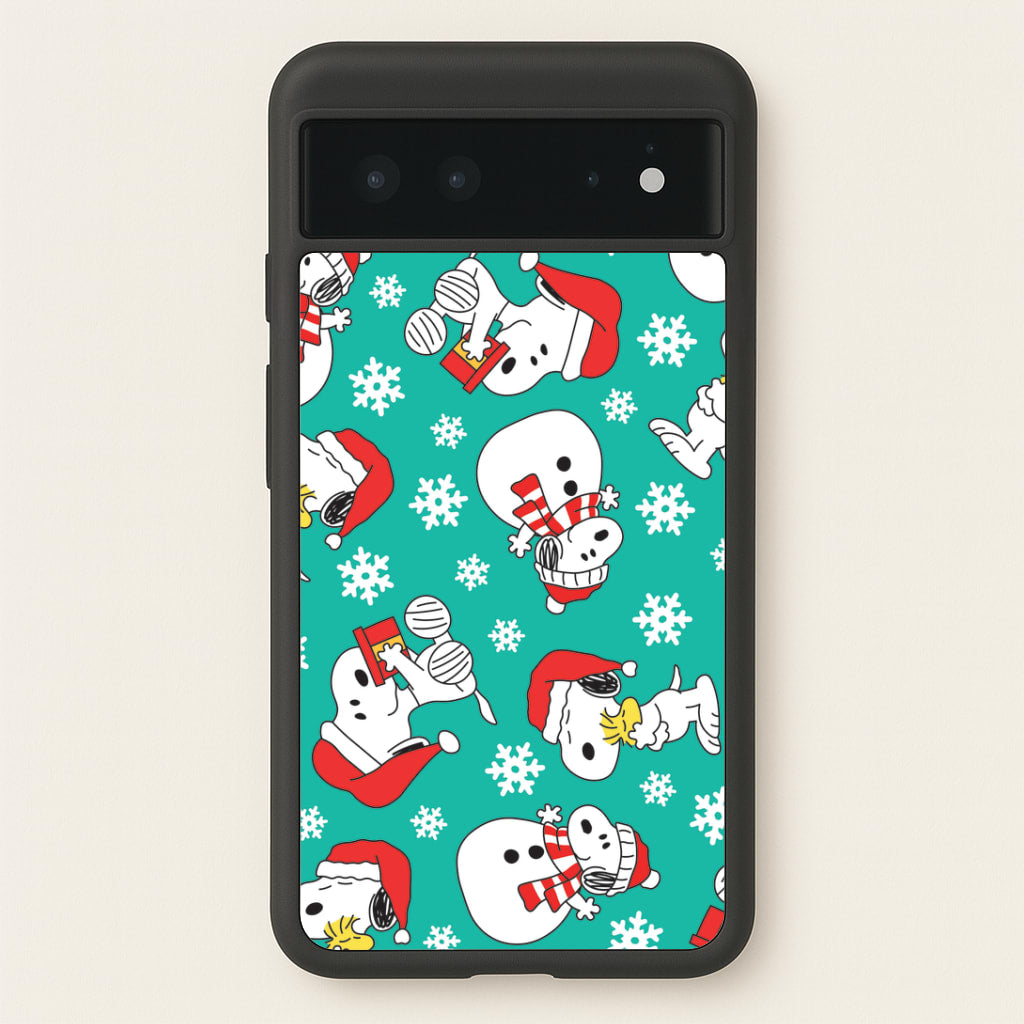 Christmas Cartoon Beagle Pattern Google Pixel 6 Case