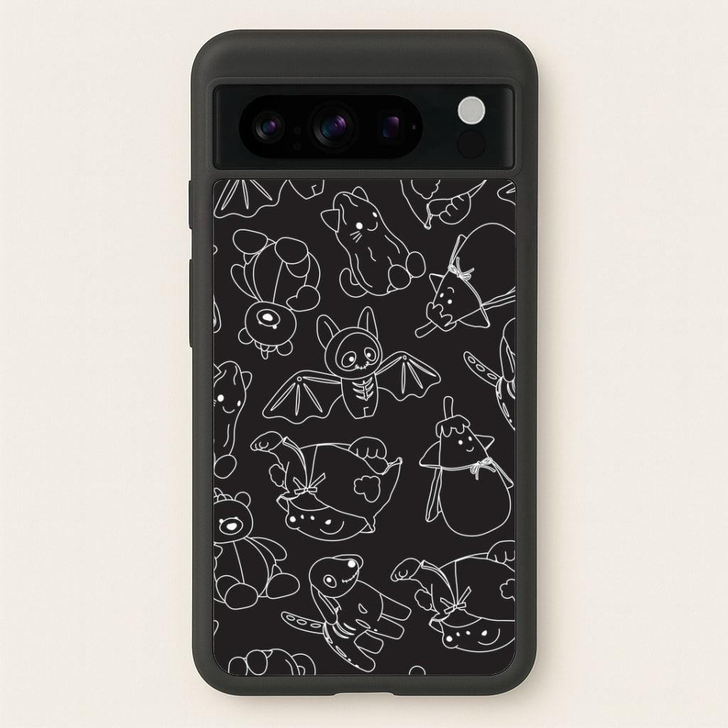 Halloween Plushies Pattern II - Halloween Google Pixel 8 Pro Case
