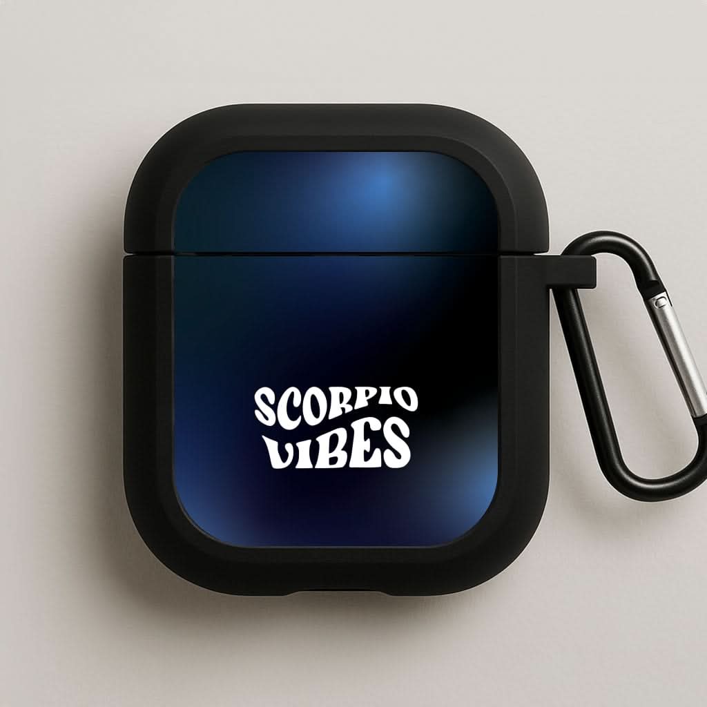 Scorpio Vibes Gradient Zodiac Black AirPods Case