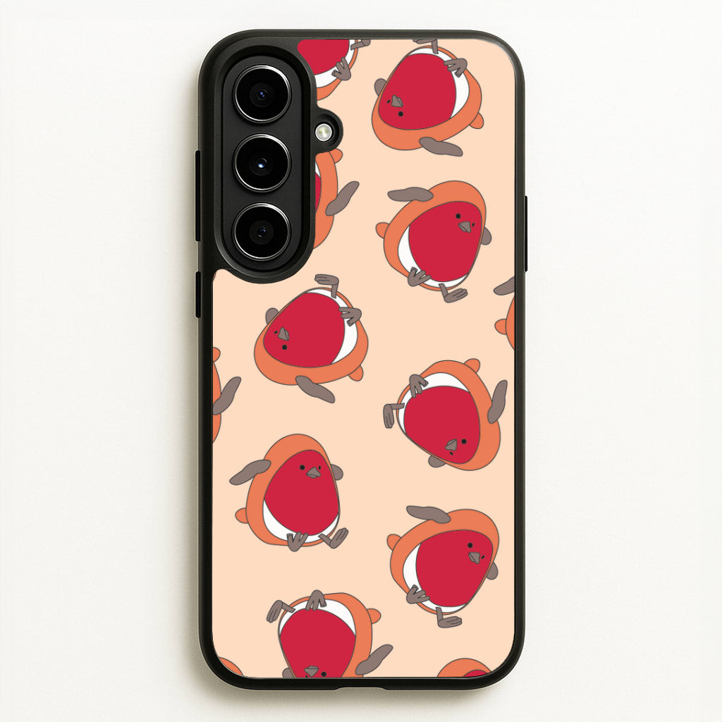 Christmas Robin Plush Pattern Galaxy A56 Case