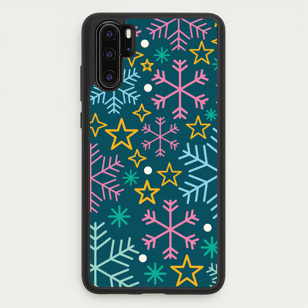Colourful Christmas Symbols Pattern Huawei P30 Pro Case