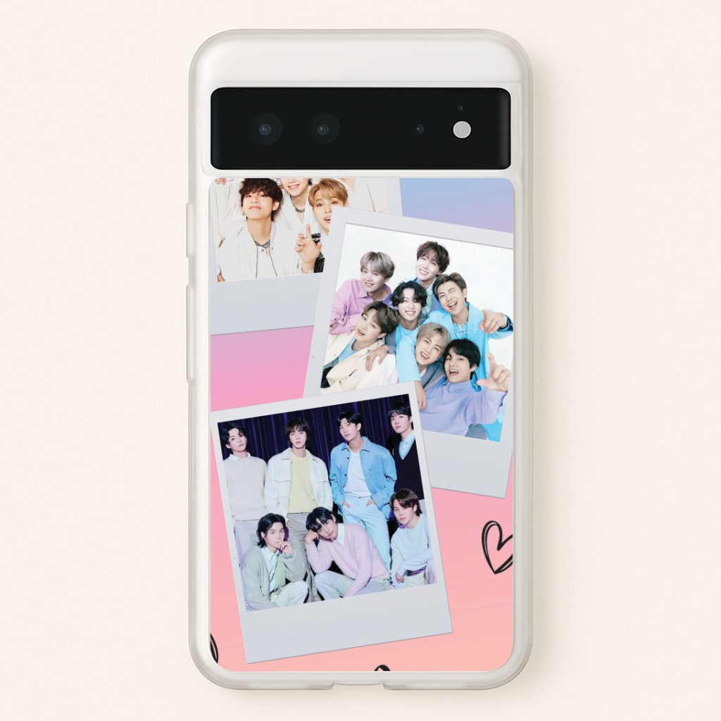 K-Pop Band Polaroid Collage Google Pixel 6 Case