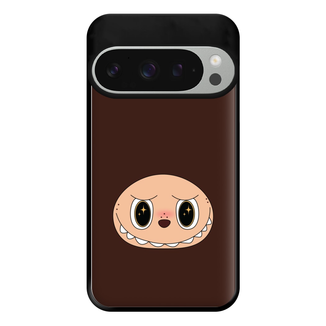 Cute Brown Monster Face Google Pixel 9 Pro XL Case