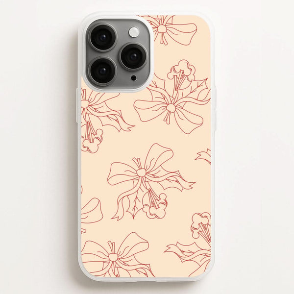Cartoon Mouse Holly Pattern Phone Case for Apple iPhone, Samsung Galaxy, Huawei and Google Pixel