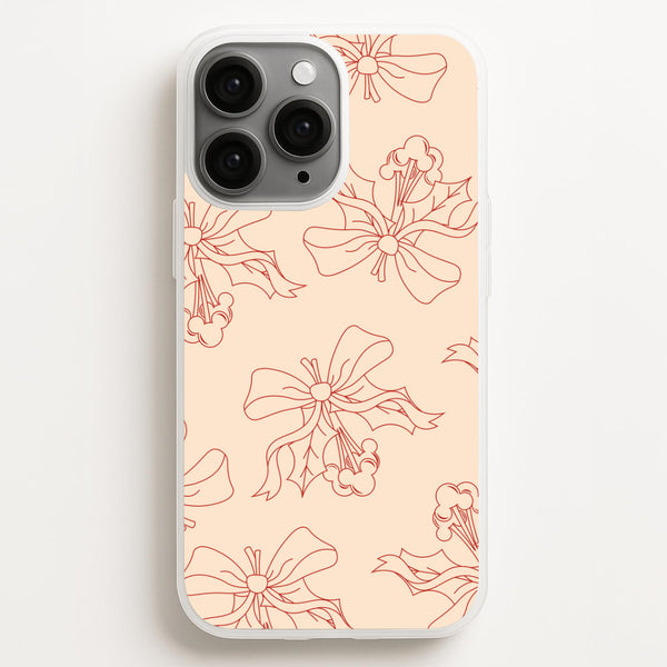 Cartoon Mouse Holly Pattern iPhone 16 Pro Max Case
