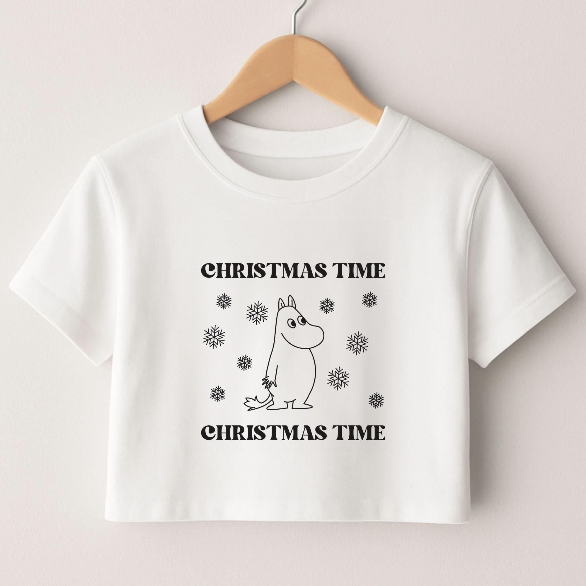 Christmas Time Moom Crop Top
