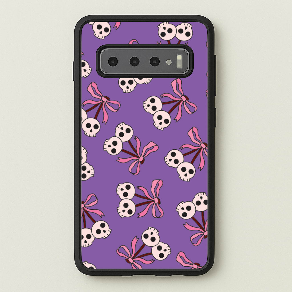 Cherry Skulls Pattern Galaxy S10 Plus Case