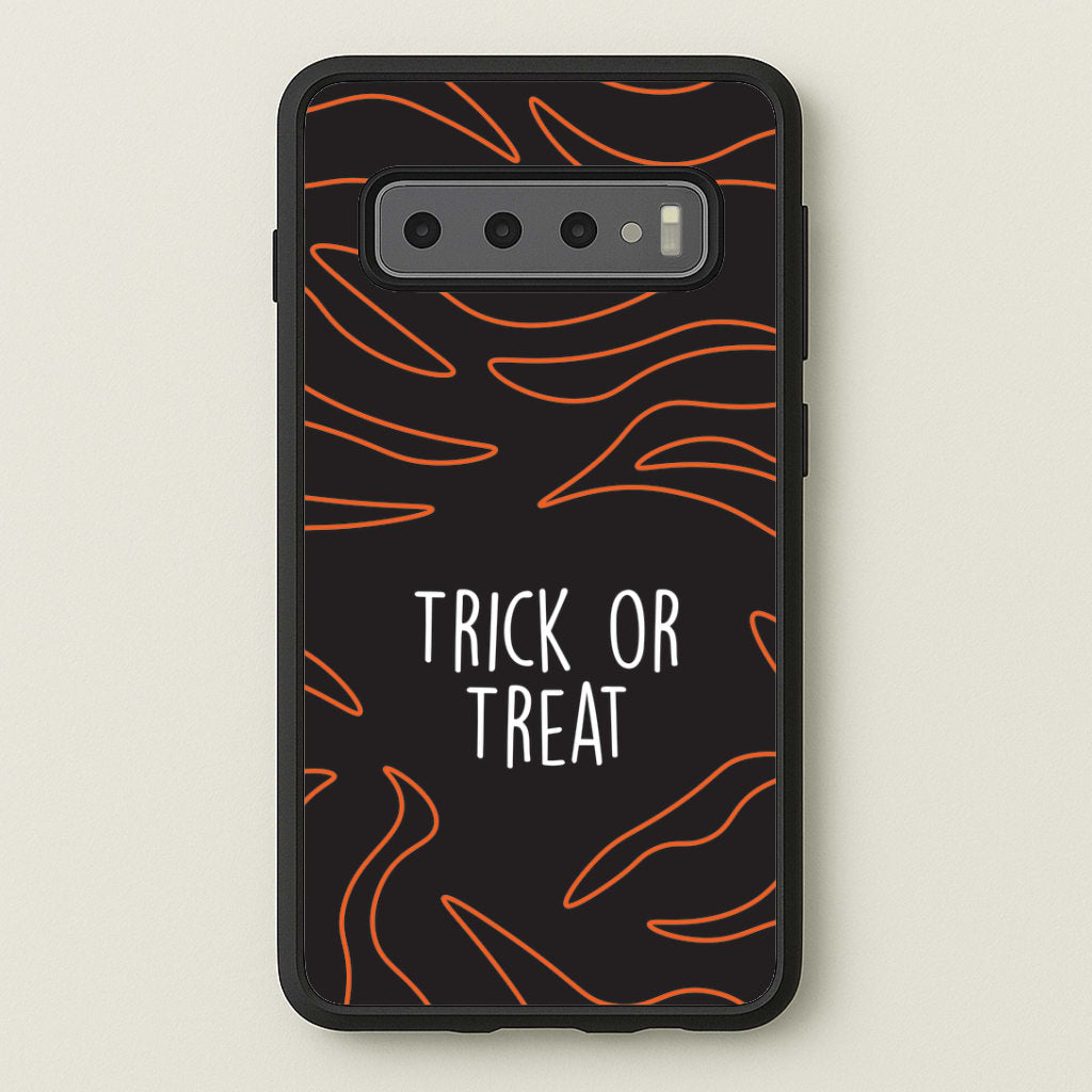 Zebra Print Trick Or Treat Galaxy S10 Plus Case