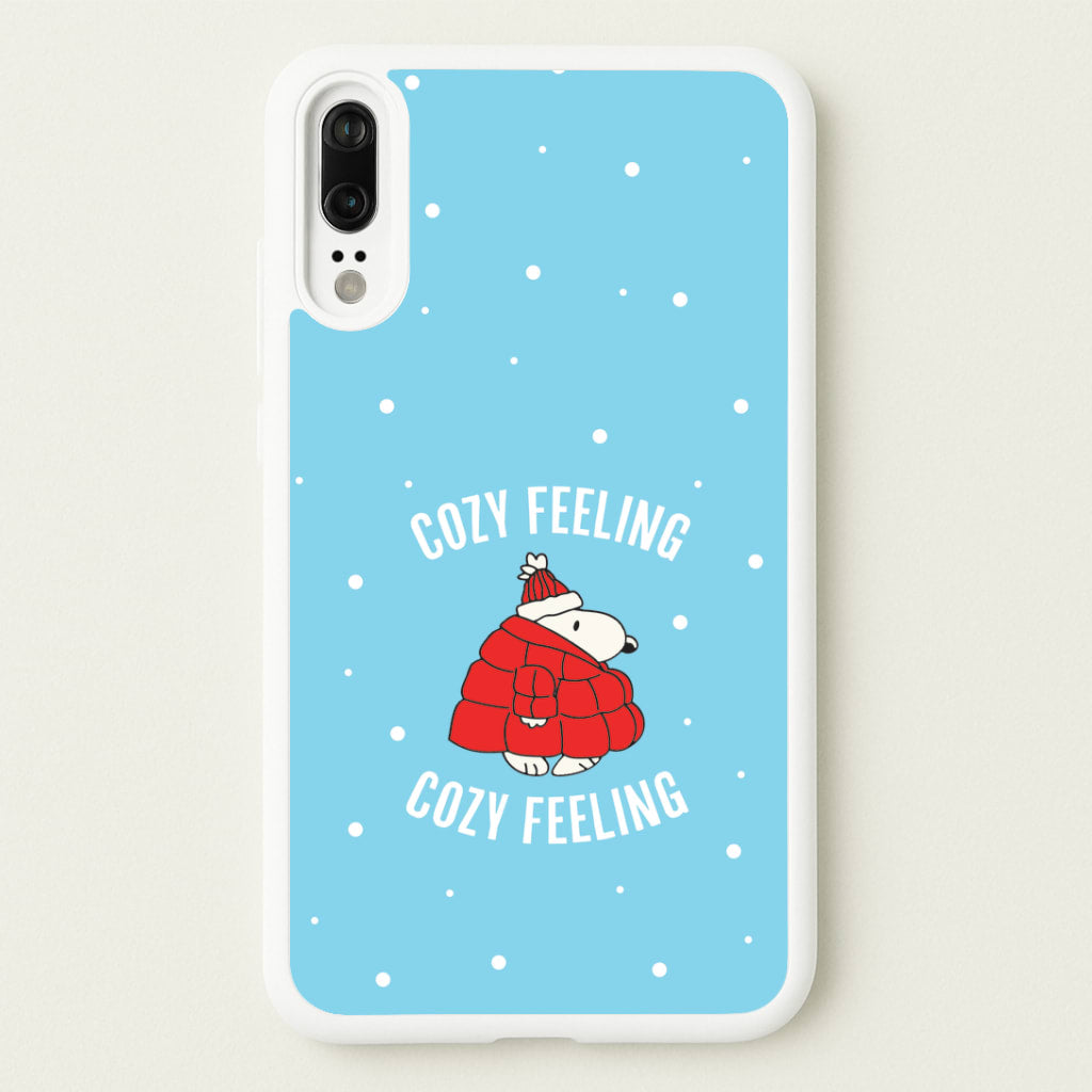 Cozy Feeling Cartoon Beagle Puffer Jacket Huawei P20 Case
