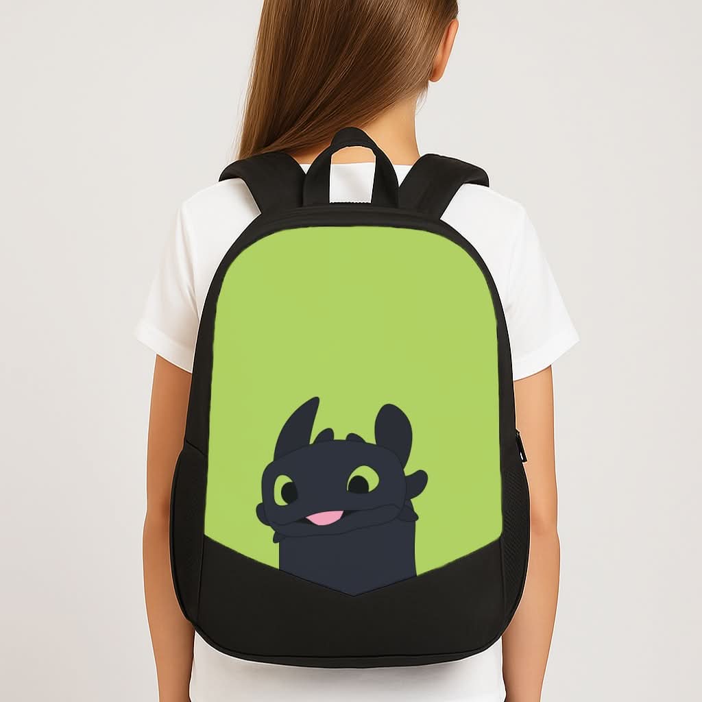 Black Fury Dragon School Bag