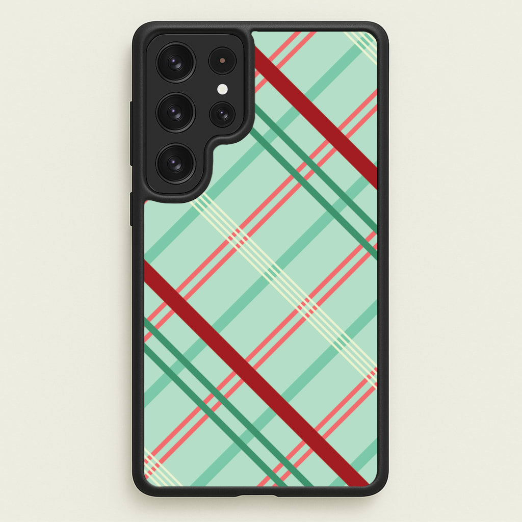 Pastel Tartan Christmas Pattern Galaxy S23 Ultra Case