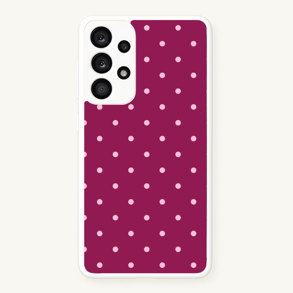 Raspberry Polka Dots Galaxy A33 Case
