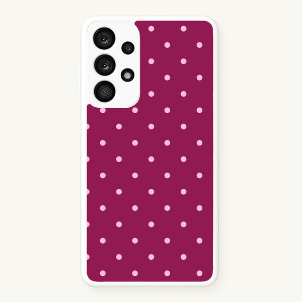 Raspberry Polka Dots Galaxy A33 Case