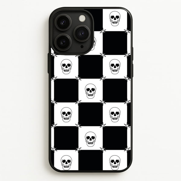 Checkered Skulls Pattern iPhone 11 Pro Max Case