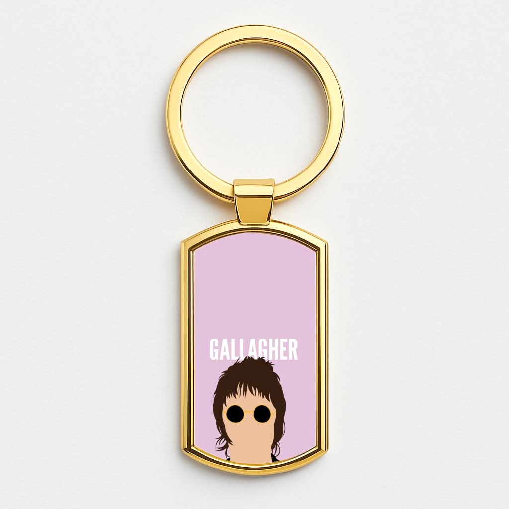 Rock Band Member Purple Gold Keyring