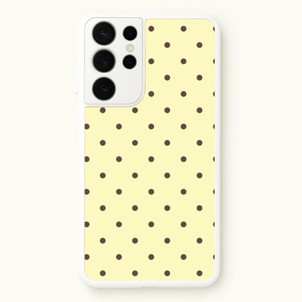 Vanilla & Chocolate Polka Dots Galaxy S21 Ultra Case