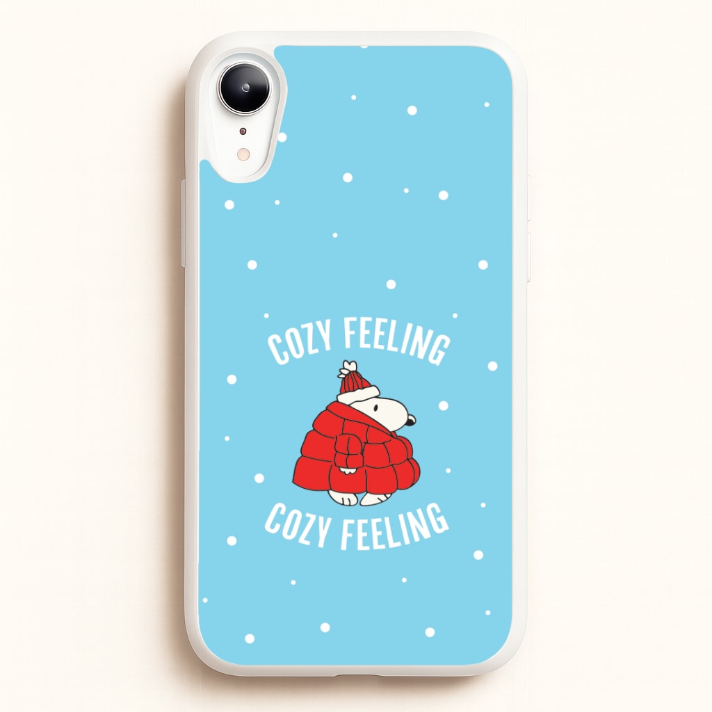 Cozy Feeling Cartoon Beagle Puffer Jacket iPhone XR Case