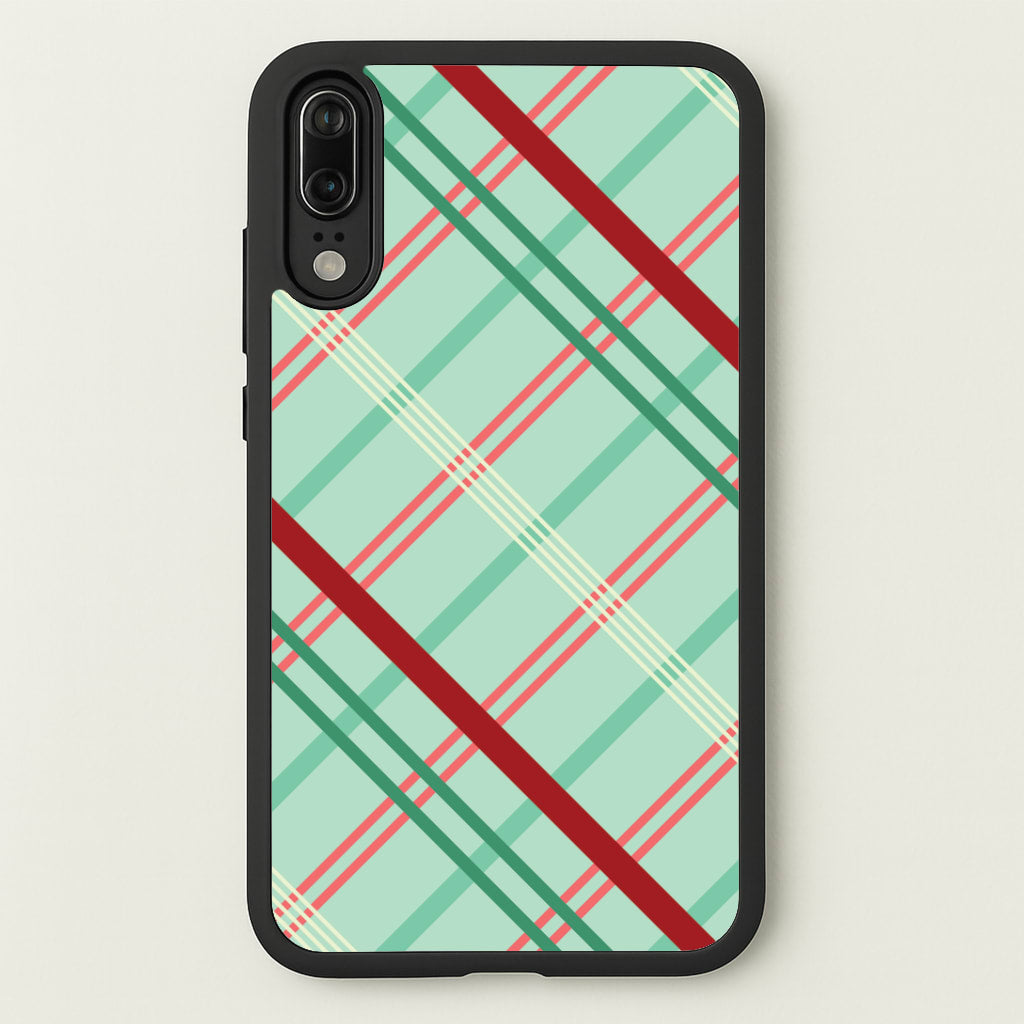 Pastel Tartan Christmas Pattern Huawei P20 Case