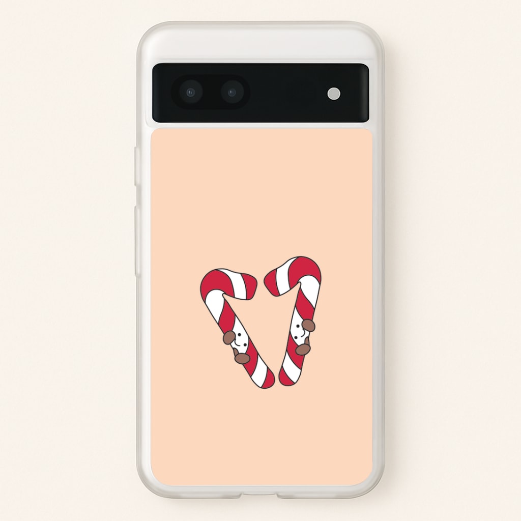 Christmas Candycane Plushies Google Pixel 6a Case
