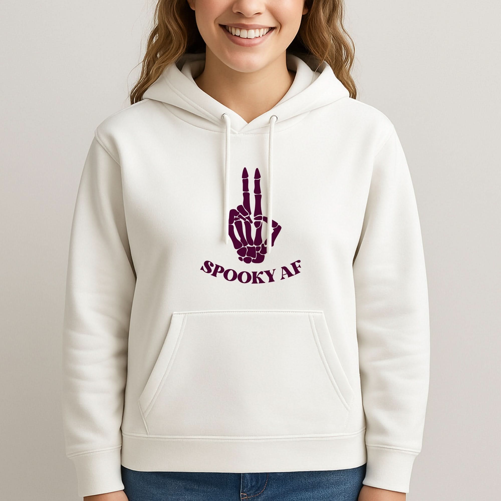 Spooky AF Womans Hooded Sweatshirt