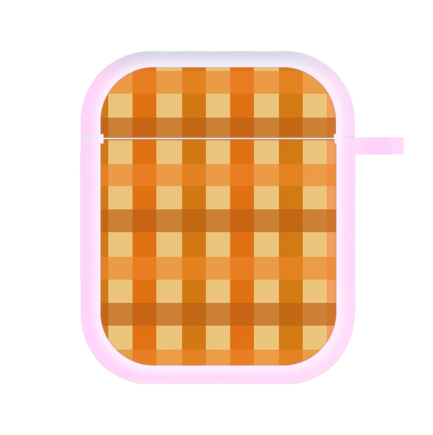 Orange Plaid Pattern- Autumn AirPods Case