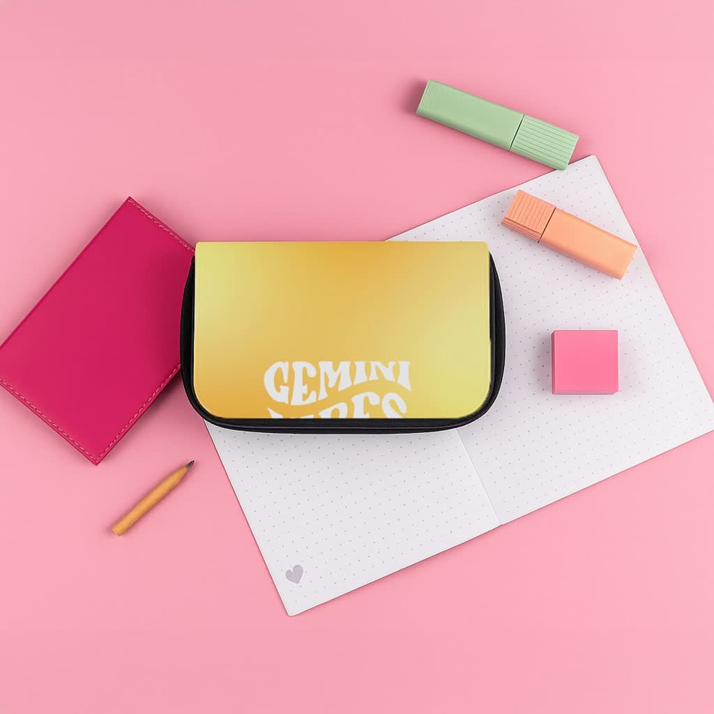 Gemini Vibes Gradient Zodiac Pencil Case