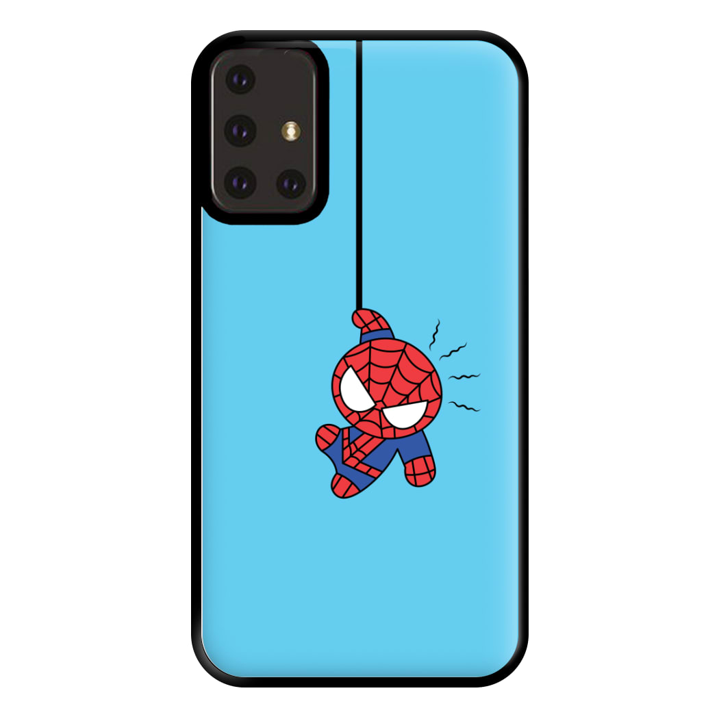 Blue Hanging Spider Hero Galaxy A71 Case