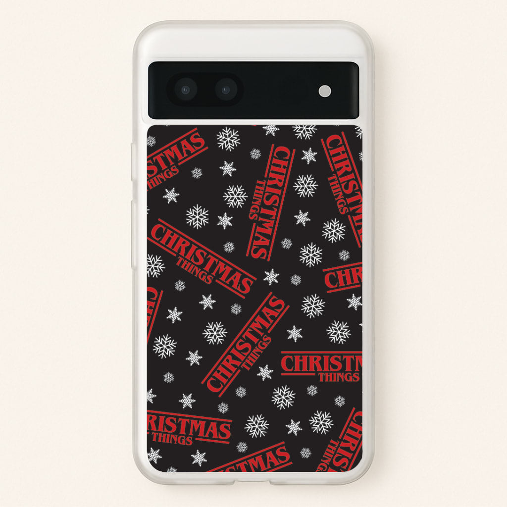 Christmas Things Snowflake Pattern Google Pixel 6a Case