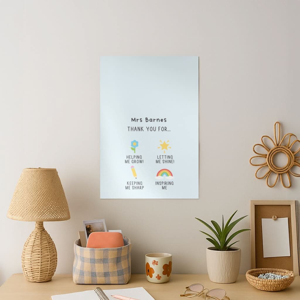 Thank You For Helping Me Art Print