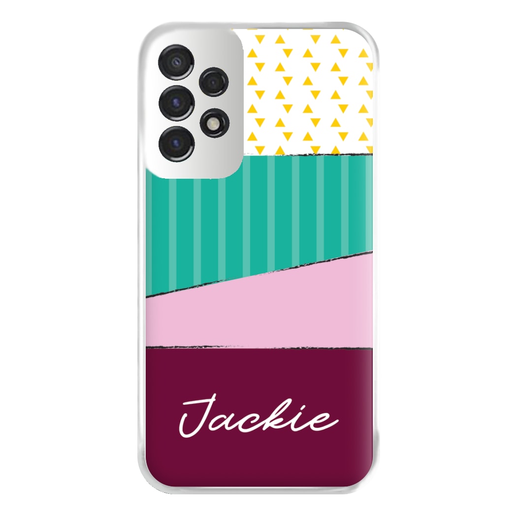 Geometric Patterns Personalised Name Galaxy A53 Case