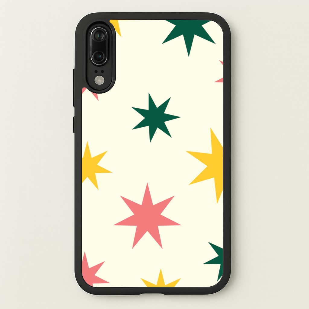 Colourful Christmas Stars Pattern Huawei P20 Case