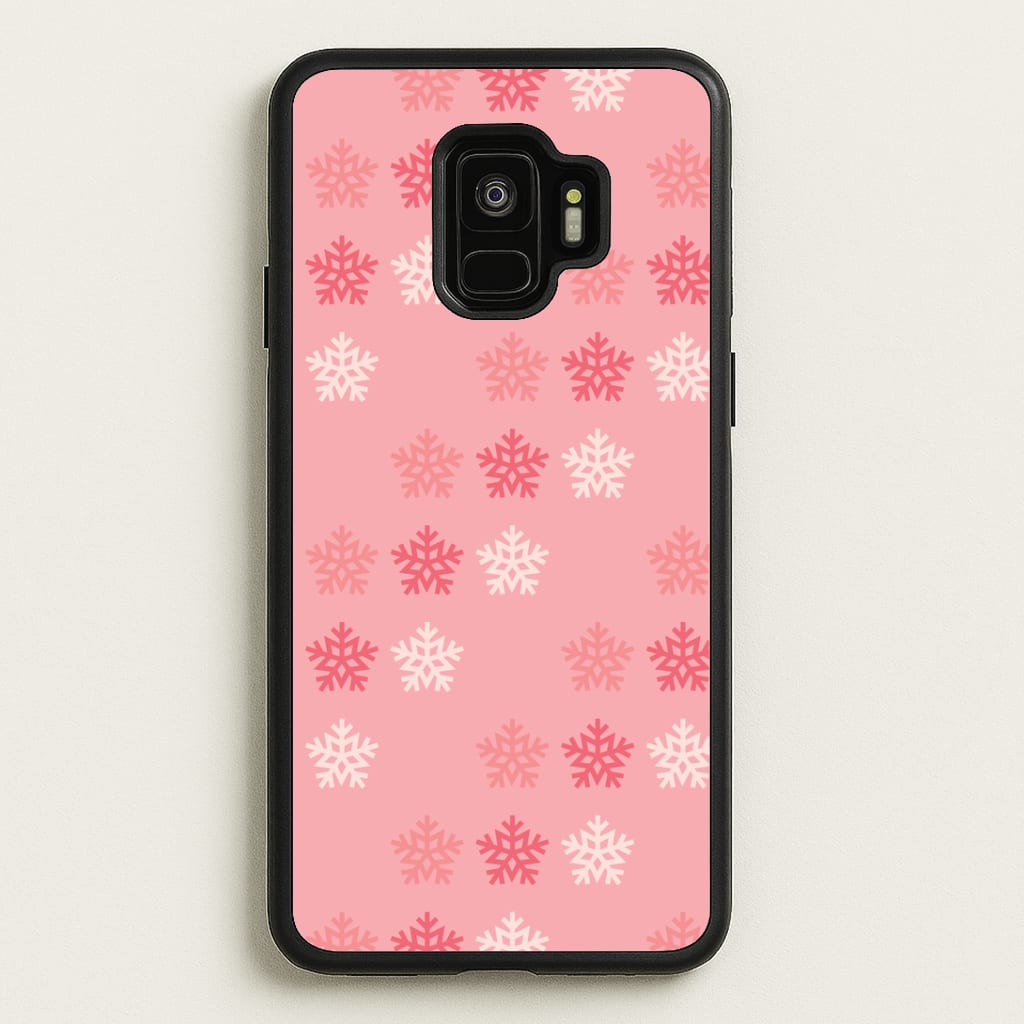 Red Slowflakes Christmas Pattern Galaxy S9 Case