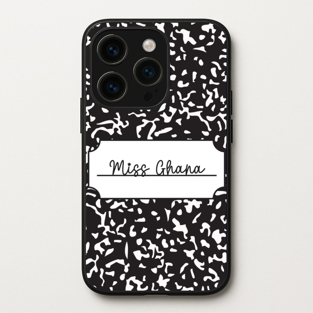 Personalised School Notebook iPhone 15 Pro Case