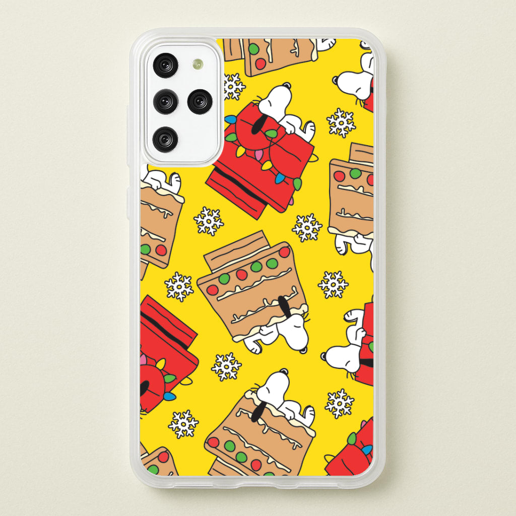 Cartoon Beagle Fairylights And Gingerbead Pattern Galaxy S20 Plus Case