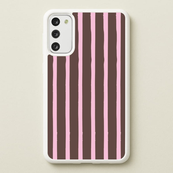 Chocolate & Strawberry Stripes Galaxy S20 Case