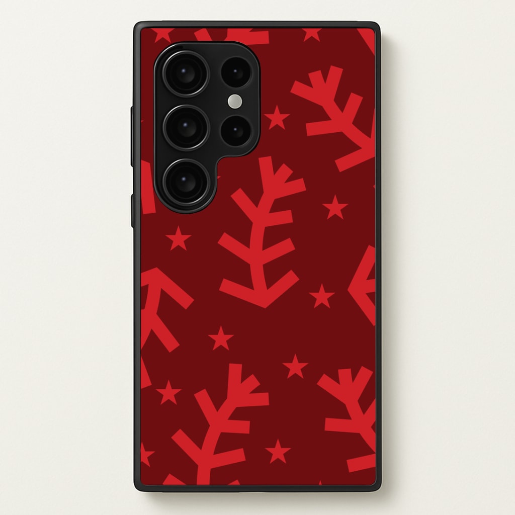 Abstract Ferns And Snowflakes Pattern Galaxy S24 Ultra Case