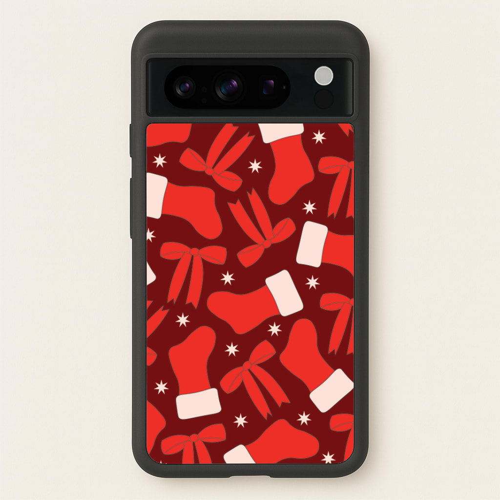 Stockings And Bows Pattern Google Pixel 8 Pro Case