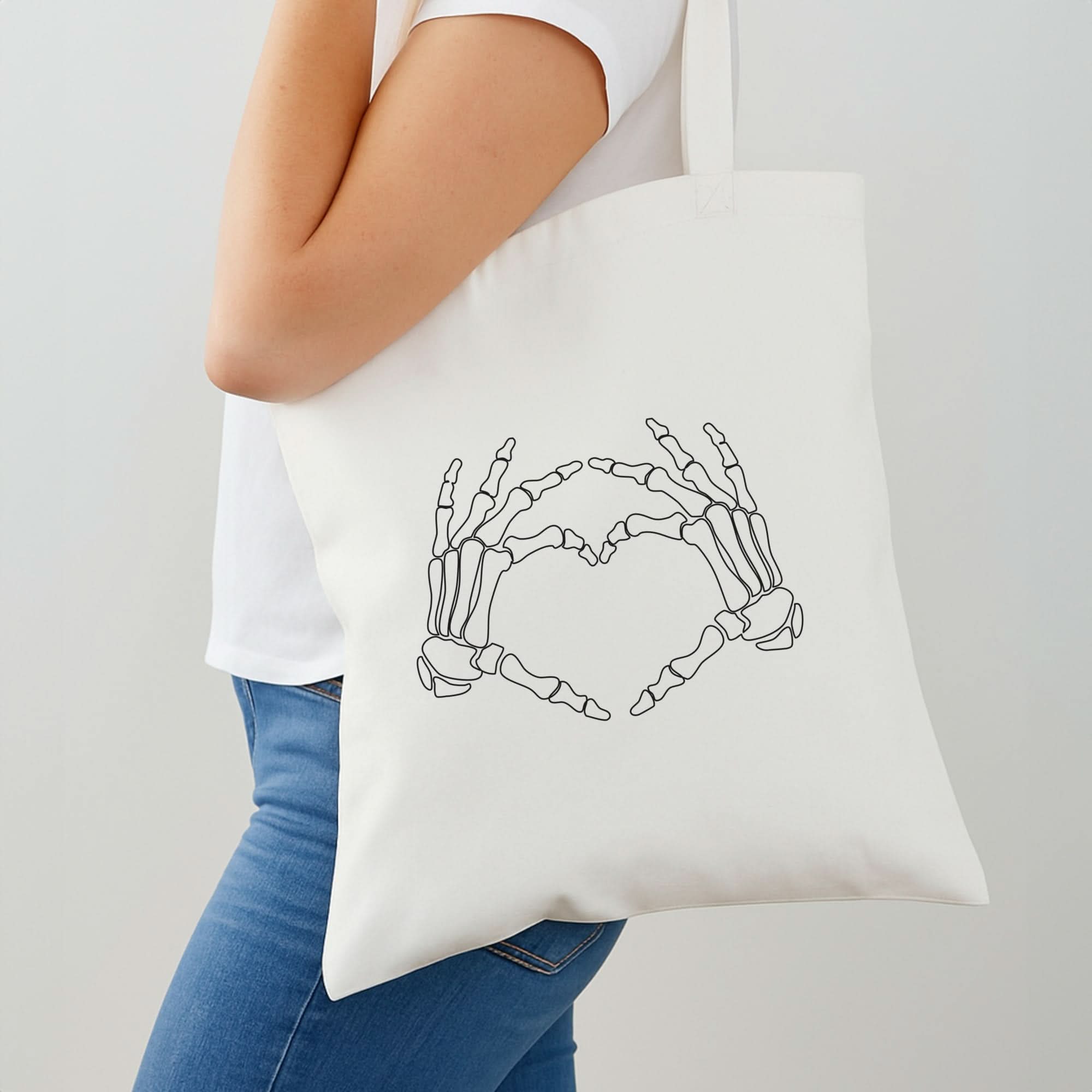 Skeleton Heart Shoulder Bag