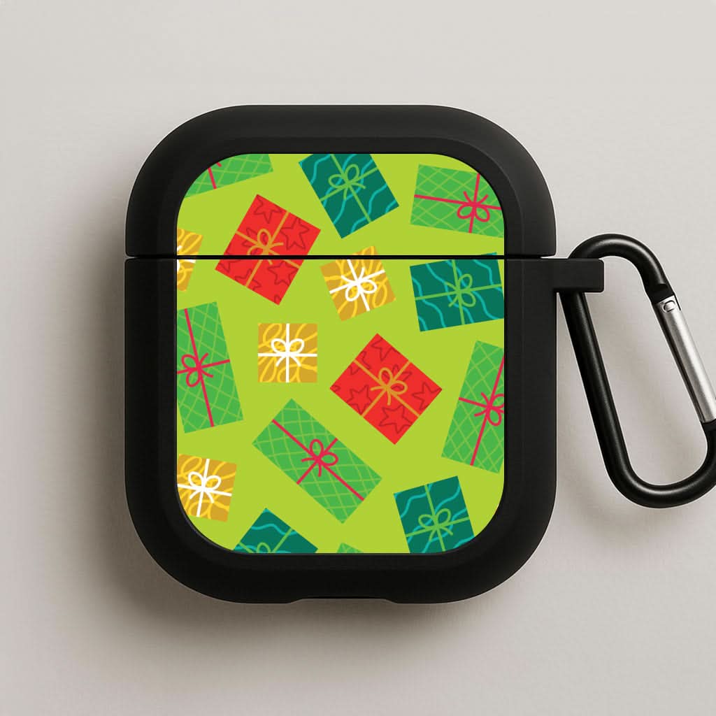 Colourful Abstract Christmas Presents Pattern AirPods Case