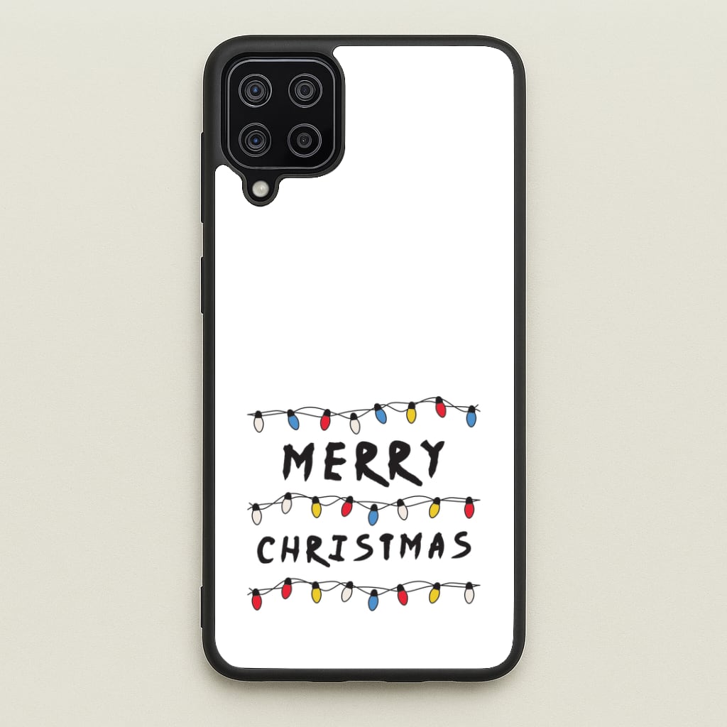 Merry Christmas String Lights Galaxy A12 Case