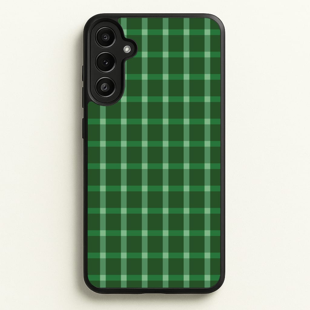 Dark Green Tartan Christmas Pattern Galaxy A36 Case