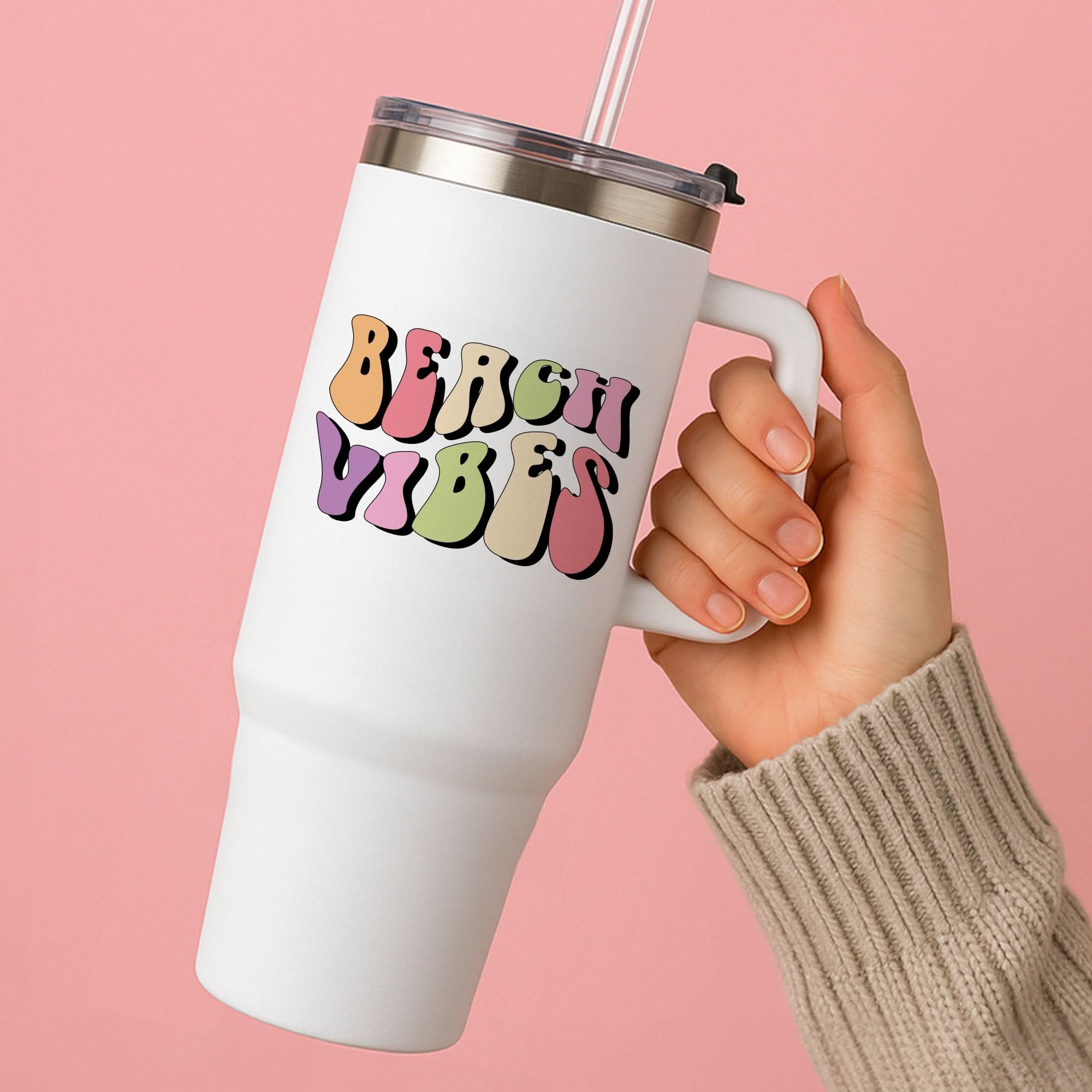 Pastel Beach Vibes Tumbler