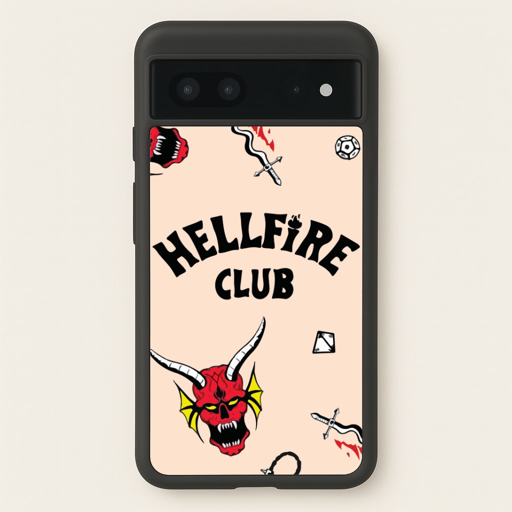 Hellfire Club Icons Collage Peach Google Pixel 7 Case