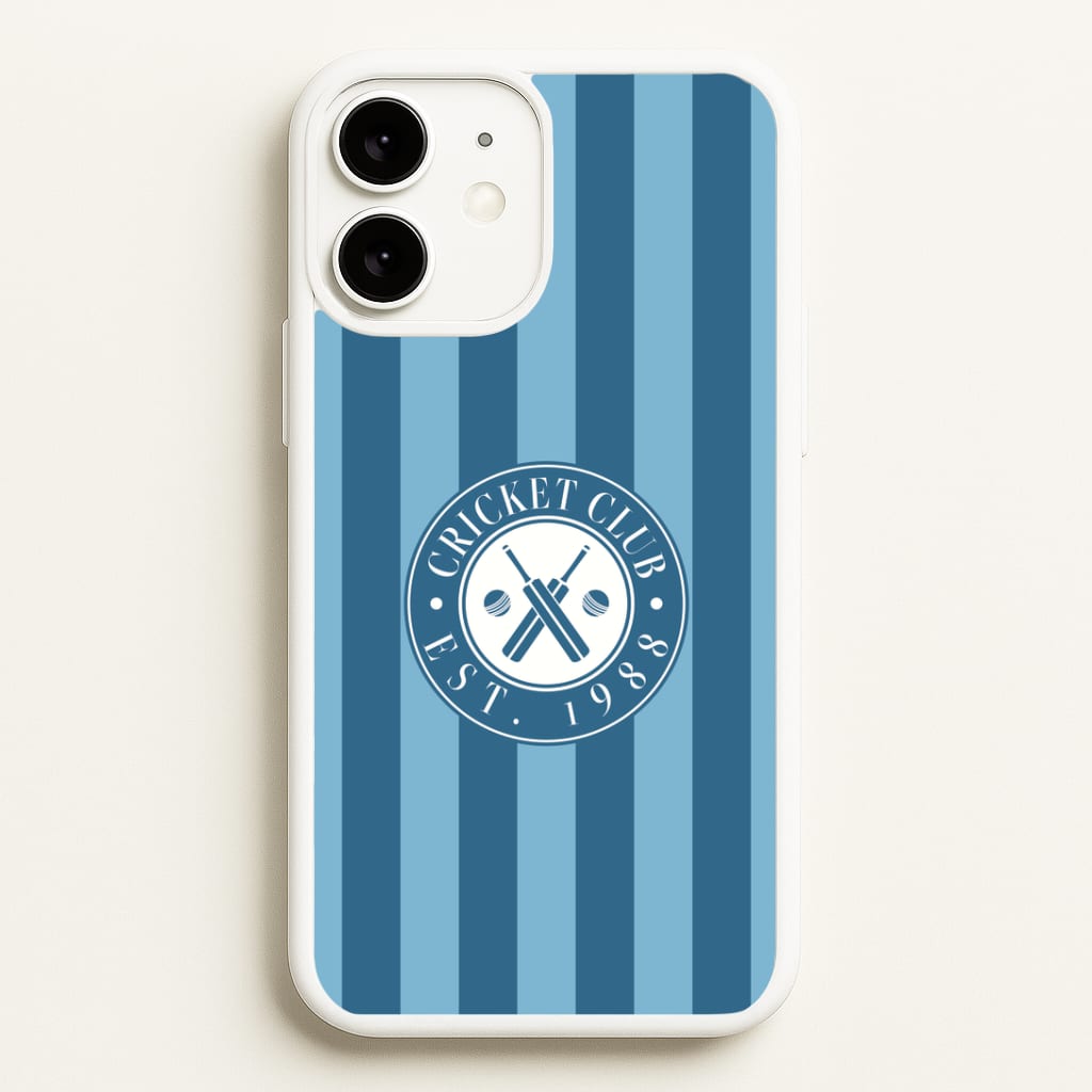 Stripey Cricket Badge iPhone 11 Case