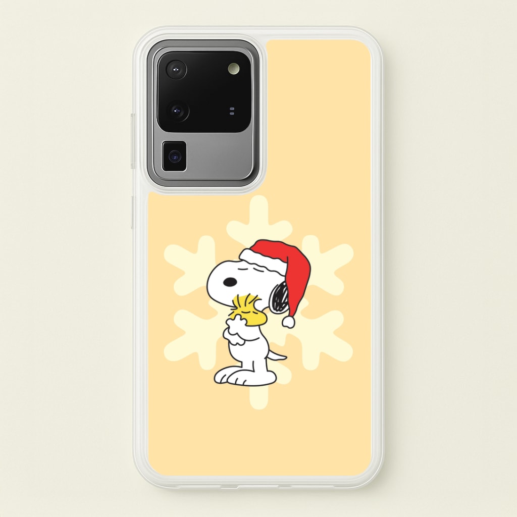 Christmas Cartoon Beagle And Bird Galaxy S20 Ultra Case