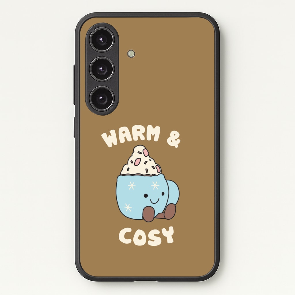 Hot Cocoa Plush Quote Galaxy S25 Case