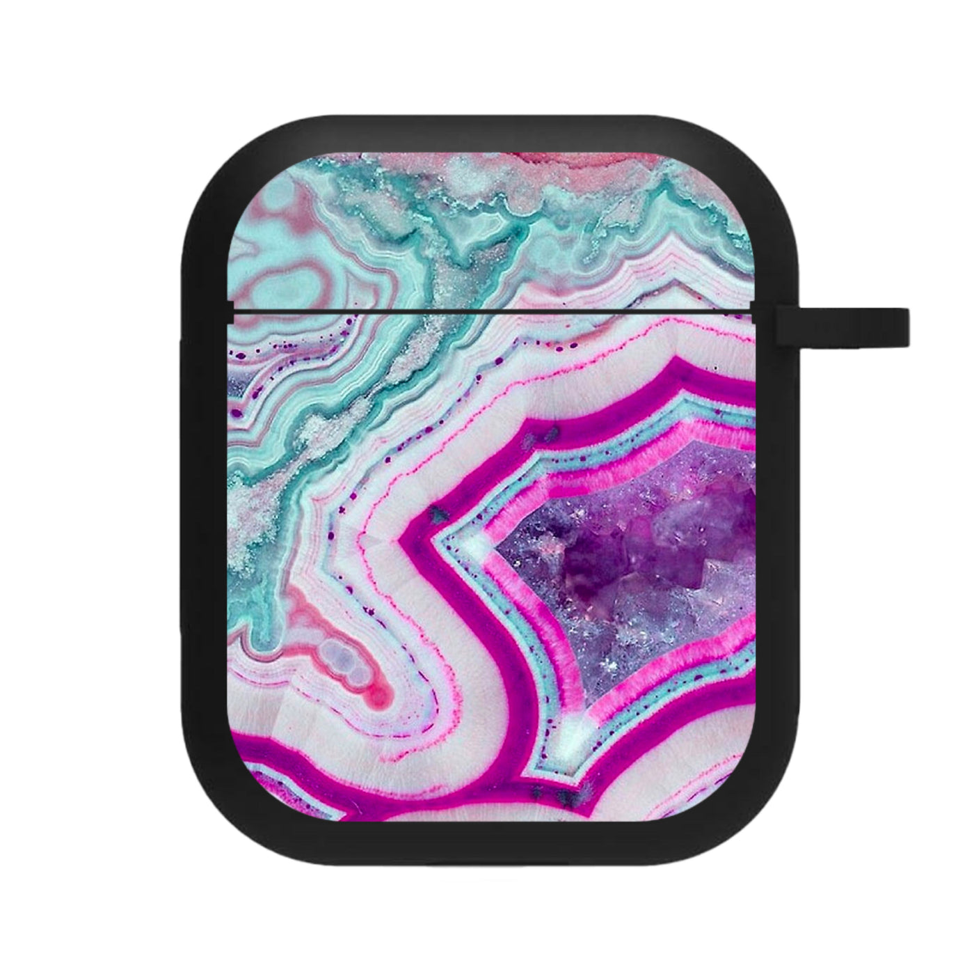 Purple Geode Pattern AirPods Case