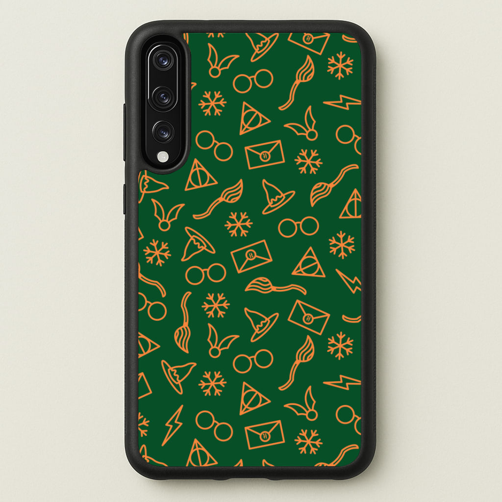 Christmas Wizard Icons Pattern Huawei P20 Pro Case